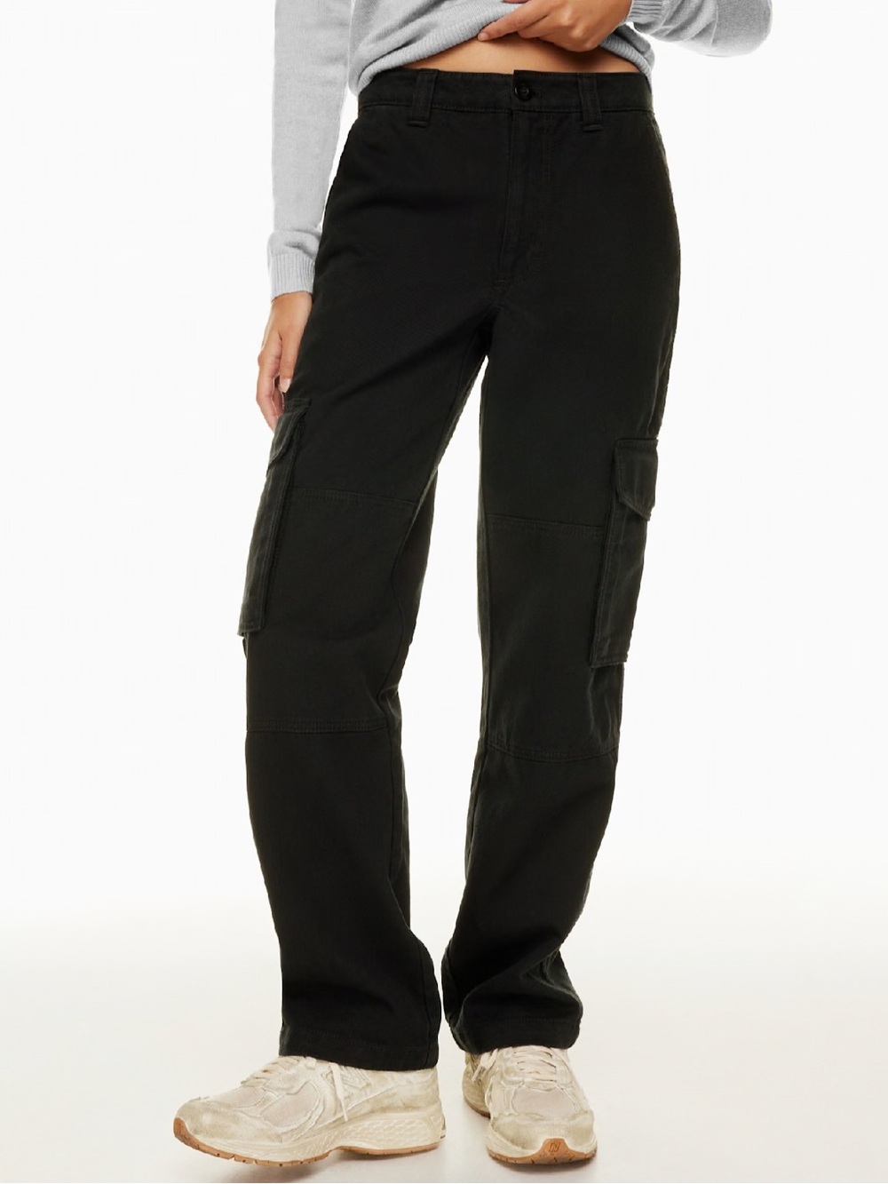 TNA Black Troop Cargo Pants — Utility Cargo Trousers size 00